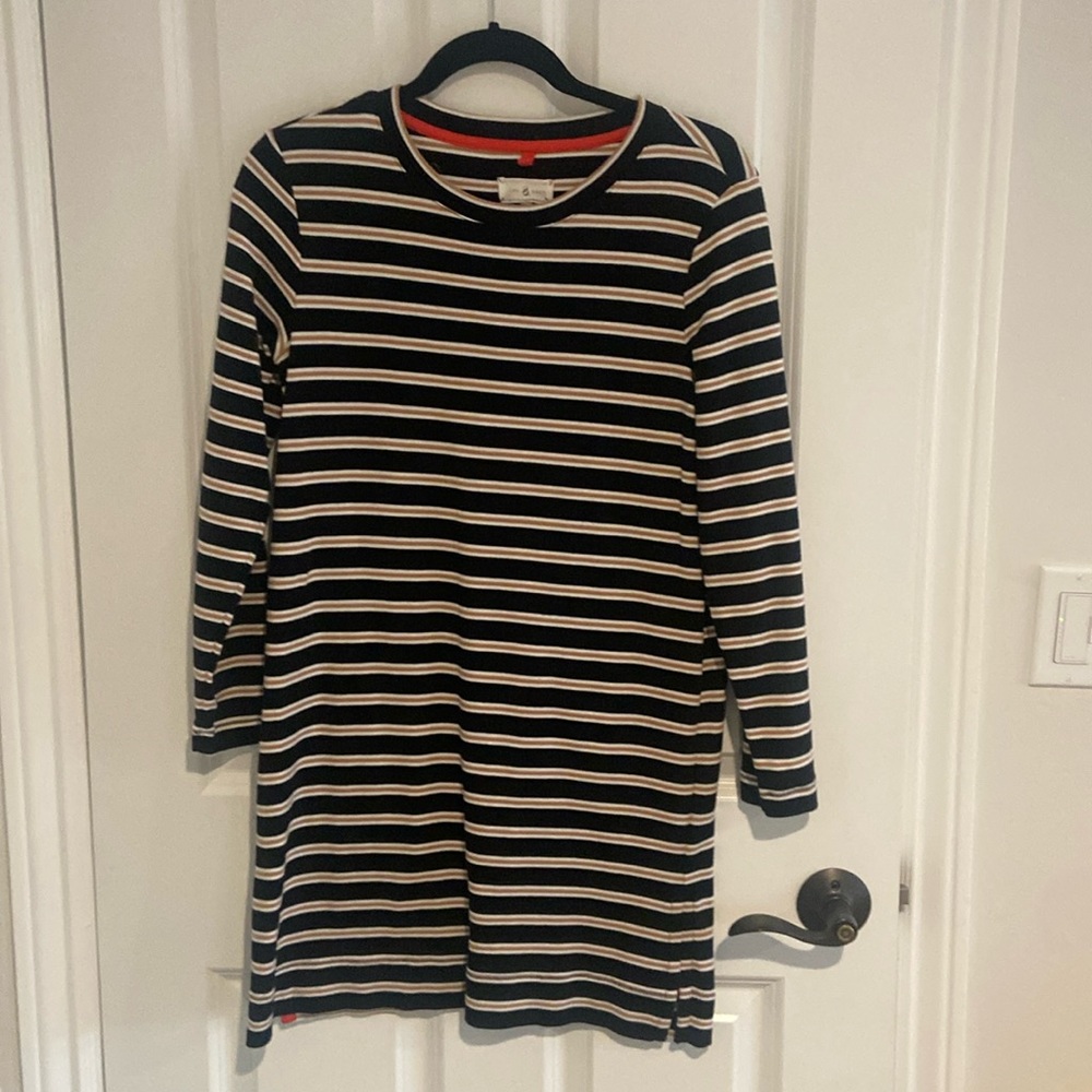 Lou & Grey, Striped knit long sleeve dress